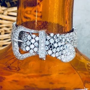 32-Carat CZ Brilliant Buckle Bracelet